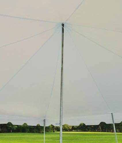 Party Tents Direct 15'x15' Weekender Standard Canopy Pole Tent - Easy Up Canopy Tent with 50 Person Capacity - Outdoor Canopies for Parties, Weddings, & Events (White)