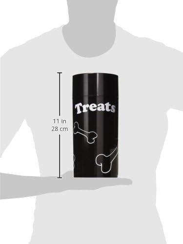 Tightpac America Tightvac Pawvacs Nested Sealed Pet Food and Treats Containers, Black with White, Set of 3
