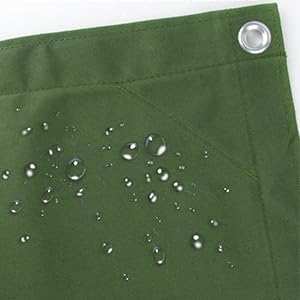CARTMAN Finished Size 8x10 Feet Green 2PK Canvas Tarp with Rustproof Grommets, Heavy Duty Multipurpose Tarpaulin Cover for Canopy Tent, Roof, Camping, Woodpile