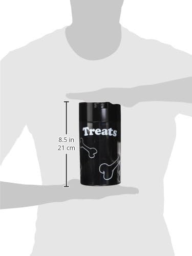 Pawvac 12 Ounce Vacuum Sealed Pet Food Storage Container, Black Treats