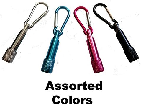 7' X 30' Heavy Duty Waterproof White Tarp with Reinforced Corners Bundled with Carabiner Flashlight