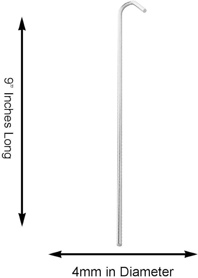 Super Z Outlet 9" Galvanized Non-Rust Anchoring Tent Stakes Pegs for Outdoor Camping, Soil Patio Gardening, Canopies, Landscaping Trim (20)