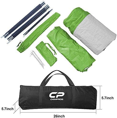 CAMPROS CP Tent 3 Person Camping Tents, Gifts for Family Waterproof Windproof Backpacking Tent with Top Rainfly, Easy Set up Small Lightweight Dome Tents, Hiking Beach - Green