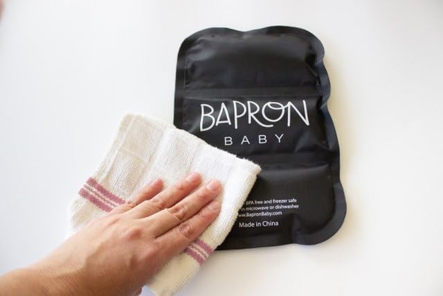 BapronBaby Reusable Ice Pack Coolers Kids Lunch Box Ice Packs, Slim Ice Packs for Lunch Bags, Set of 2 (Black)