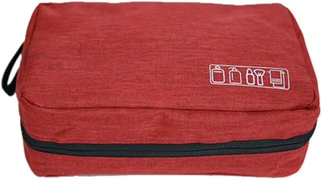 Travel toilet bag is used to store toiletries, with a large capacity storage hanging toilet bag (Burgundy)