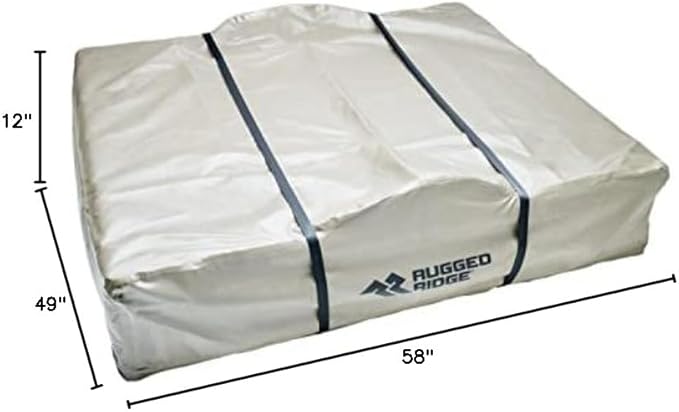 Rugged Ridge | Outland Roof Top Tent For Camping & Hiking, fits Jeeps, Trucks, & SUVs | 11704.05 | Fits equipped with a tent-compatible rack system For 3 Person