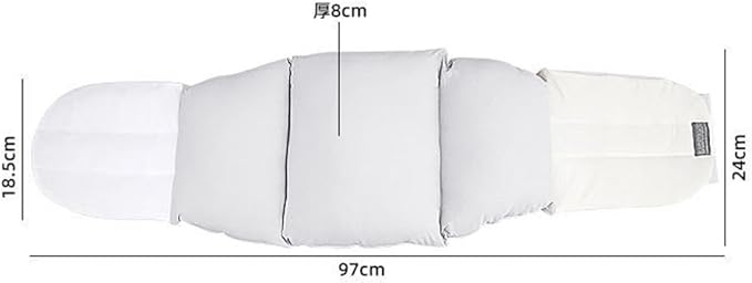 Deep Sleep Lumbar Support Pillow – Soft Cotton-Fleece Waist Cushion for Back Pain Relief, Orthopedic Sleeping Pad for Side or Stomach Sleepers