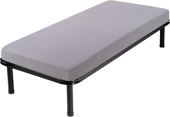 Cot Sheets 25" x 75" Small Single Sheet Fitted for Milliard Trifold Mattress Folding/RVs Bunk/Guest Beds/Army Cots/Travel Size Mattress, Ultra Soft & Breathable Bottom Cover(Gray, Single,4")