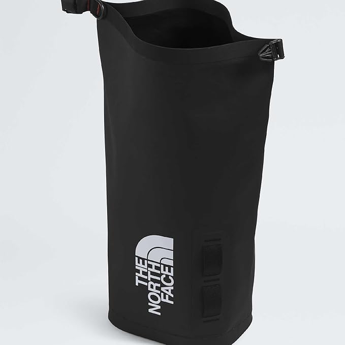 The North Face Base Camp Dry Bag - Roll-Top Waterproof Stuff Sack, Ideal for Camping Gear & Kayak Accessories, TNF Black/TNF White, 8 Liters