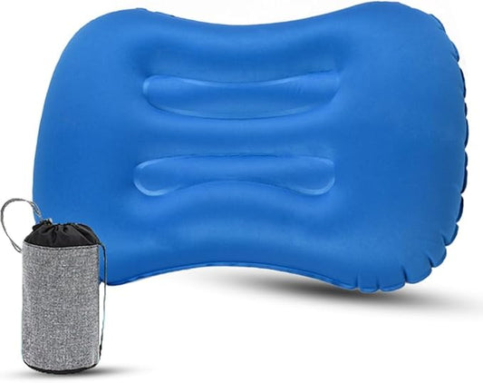 Inflatable Pillow,Compressible, Compact, Comfortable, Ergonomic Inflating Pillows for Neck & Lumbar Support While Camp, Hiking, Backpacking