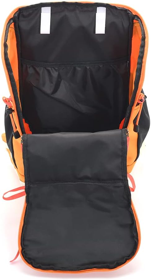 Bseash 40L Waterproof Hiking Camping Backpack with Rain Cover, Outdoor Sport Travel Daypack Rucksack for Skiing Cycling (Orange)