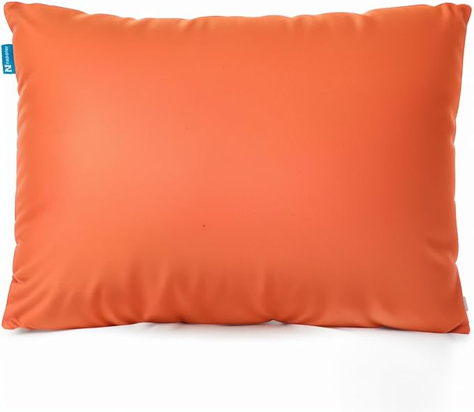 Rust Small Shredded Memory Foam Pillow for Travel and Camping - Compressible Medium Firm Bed Pillow, Breathable Cover, Machine Washable, Backpacking, Airplane and Car