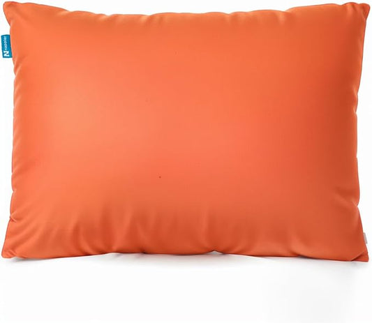 Rust Small Shredded Memory Foam Pillow for Travel and Camping - Compressible Medium Firm Bed Pillow, Breathable Cover, Machine Washable, Backpacking, Airplane and Car