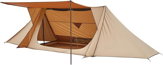 VEVOR Hot Tent, Camping Tipi Hot Tents with Stove Jack, Portable Winter Camping Tents with Snow Skirt, Easy Setup, Waterproof 4 Season Shelter Tents for Fishing Backpacking