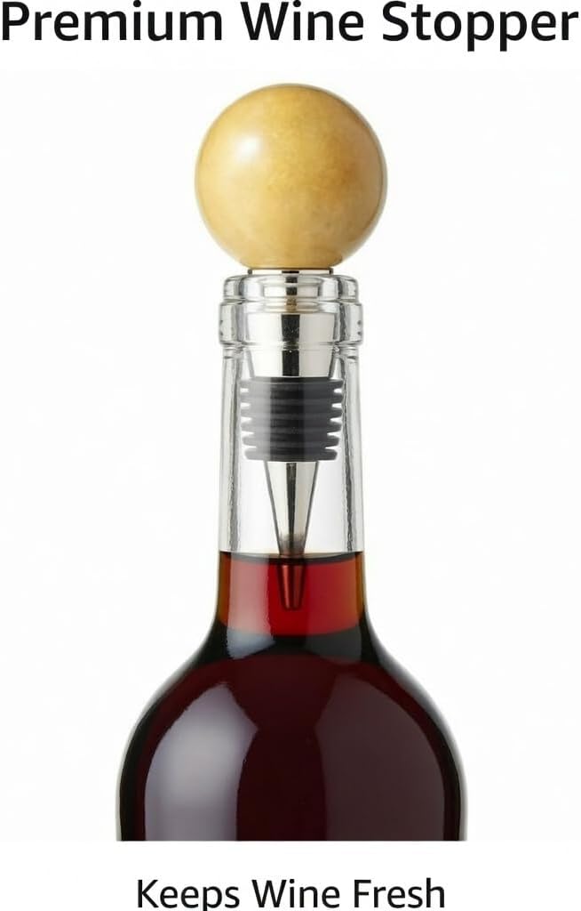 Homestia Wine Stopper, Wine Bottle Stopper Wine Saver with Silicone Reusable Wine Corks, Leak Proof Keep Fresh, Perfect for Wedding Parties and Gifts (Yellow, Gemstone)