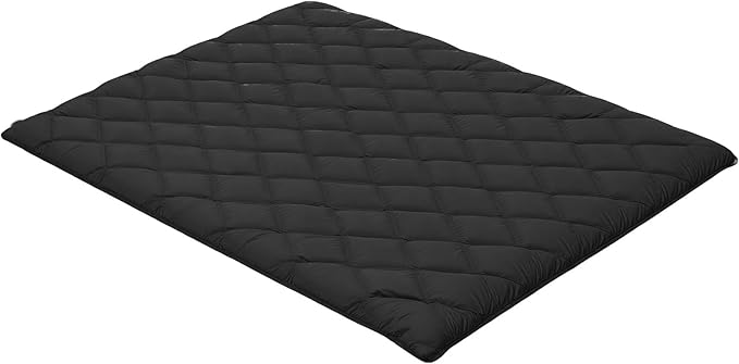 VEVOR 9-Layer Japanese Futon Mattress, 3.5" Thick Queen Tatami Mat, Foldable Roll Up Mattress for Sleeping with Storage Bag, Portable Floor Mattress for Camping Dormitory Yoga, Black