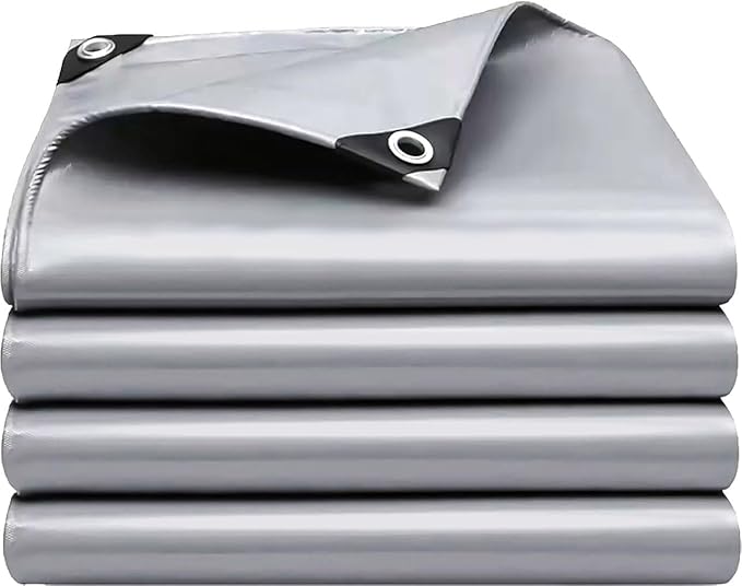 16x20 FT Tarps Heavy Duty Waterproof,12 Mil Large Tarps with Grommets and Reinforced Edges, UV Resistant, Tear&Fade Resistant, Heavy Duty Covers for Outdoors Patio Camping, 16 * 20 FT