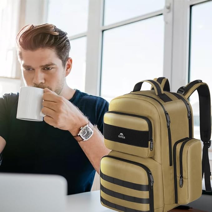 MATEIN Lunch Backpack for Men, 15.6 Inch Travel Laptop Backpack Insulated Cooler Bag Lunch box Rucksack, Extra Large Water Resistant College Work Computer Daypack Gifts for Men