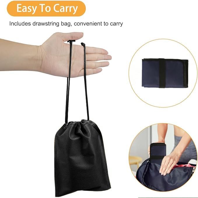 Portable Lightweight Mini Waterproof Folding Mat, Sitting Pad for Outdoor Activities, Suitable for Stadiums, Camping, Field Comfort Pad, Navy Blue