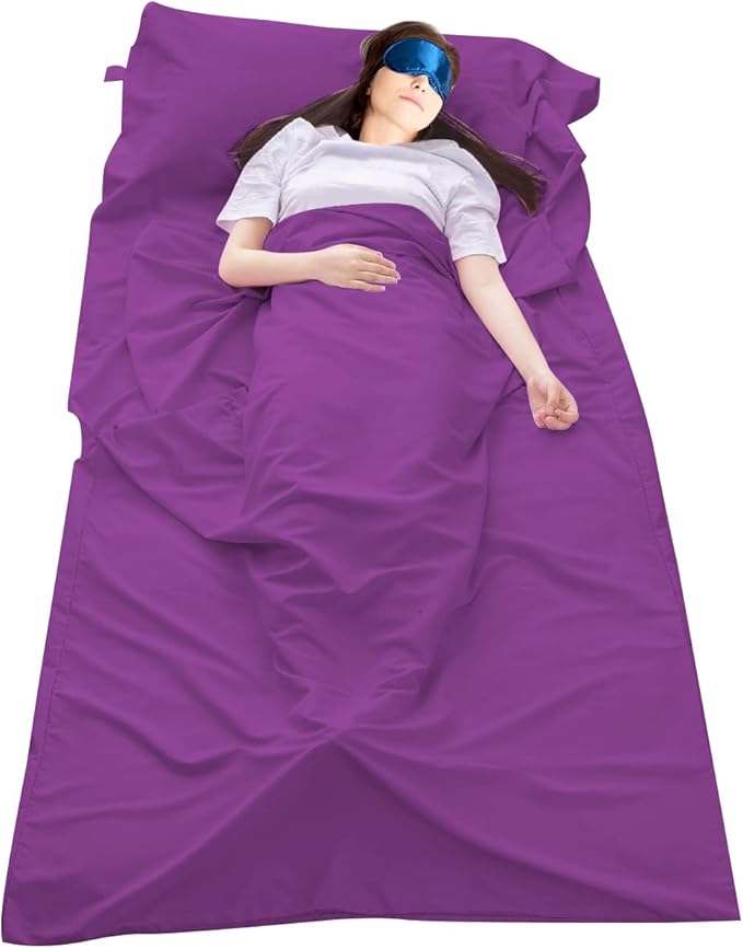 Sleeping Bag Liner Camping Travel Home Bed Sheet Lightweight Breathable Hotel Compact Sacks