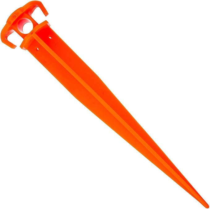 ASR Outdoor Orange Heavy Duty ABS Plastic Tent Stakes Ground Anchor Camping Essentials
