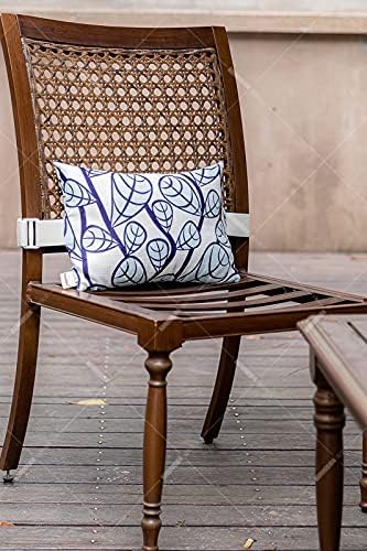 Patio Lounge Head Support Pillow & Cushion,Small Waterproof Throw Pillow with Insert & Adjustable Elastic Stripe for Outdoor Furniture Recliner Chair, Sofa Lumbar,Neck Attachment,2Pack