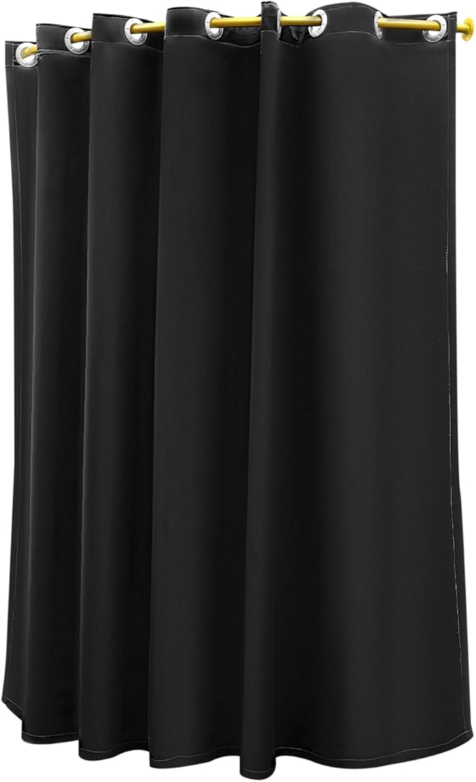 Clothing Store Fitting Room, Clothing Store Dressing Room, U-Dressing Room Privacy Protection Changing Room Divider, Dressing Room Fitting Room for Boutique, Curtain Room Divider (C-shaped-Black)