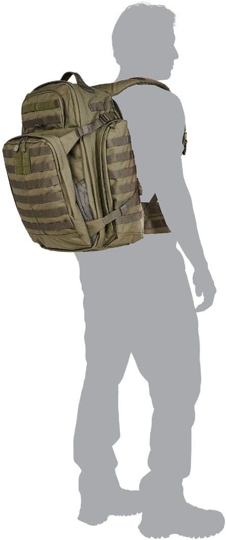 5.11 Tactical Backpack, RUSH 72 2.0 Military Survival Molle Back Pack with Laptop Compartment, Large, 55L, Style 56565ABR