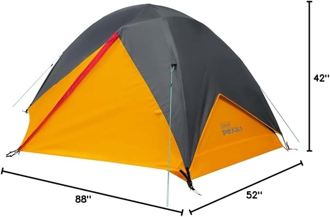 Coleman PEAK1 Premium Waterproof Backpacking Tent with Rainfly & Footprint, Lightweight Camping Tent Withstands Winds up to 45 MPH, 1/2/3/4/6 Person Sizes