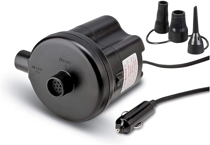 Pittman Outdoors AirBedz Inflatable PVC Rear Seat Air Mattress, Black - Mid-Size Fits Jeeps, Car, SUV’s & Mid-Size Trucks, Comes with Portable DC Air Pump