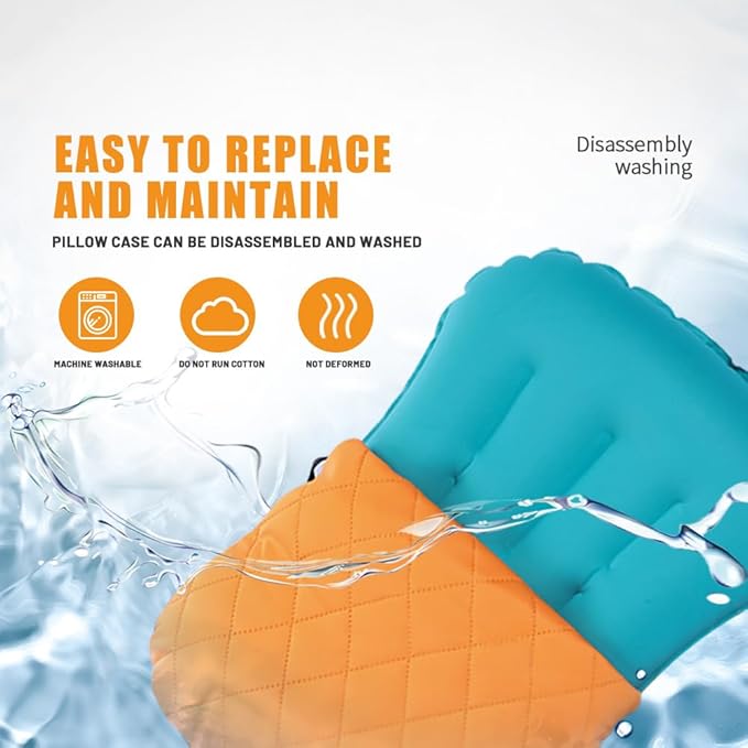 Generic Travel Pillow Compressible Camping Pillow for Sleeping Easy to Replace Small Portable Camping Pillow Compact Firm Supportive Travel Pillow for Adults Kids Outdoor Backpacking Hiking, Orange