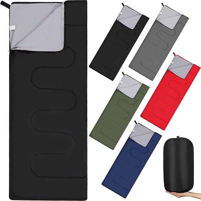 Macarrie 12 Pack Camping Sleeping Bags for Adults Bulk Cold Weather Kids Sleeping Bag Homeless Lightweight Waterproof Compression Sack for Backpacking Traveling Hiking Outdoor