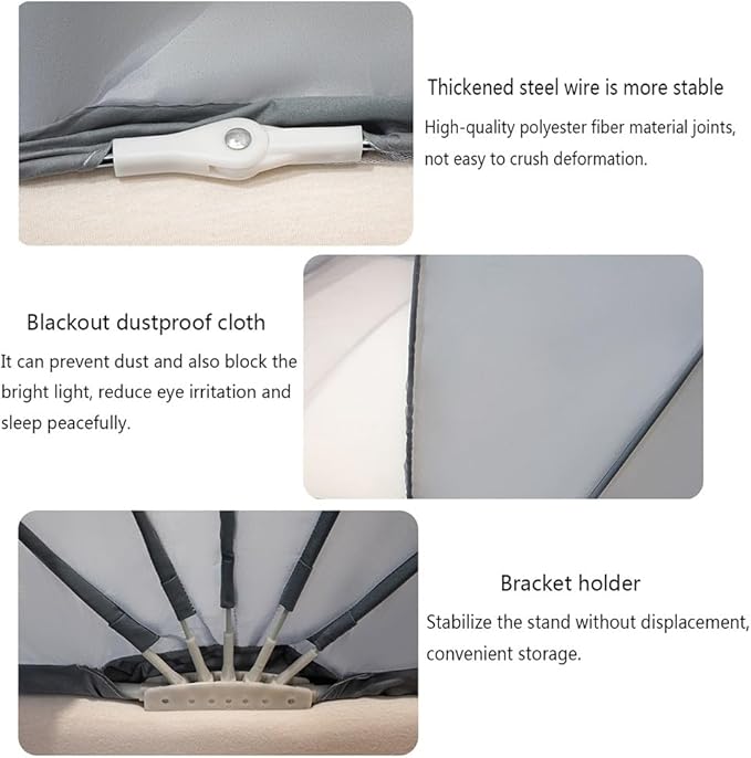 Foldable Mosquito Net, Summer Portable Household Blackout Bed Canopy, Installation-Free Pop-Up Bed Net Tent, Suitable for Indoor Or Outdoor(F,31.5x74.8x49.2in)