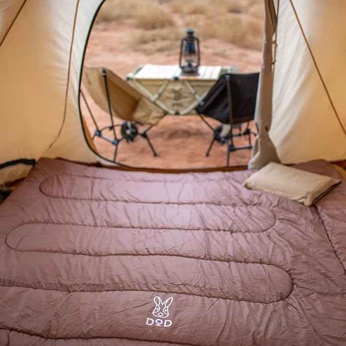 DOD Wagaya Sleeping Bag for Adults - 3 Season Queen Size for Camping, Backpacking, Hiking and Outdoors - Quadruple