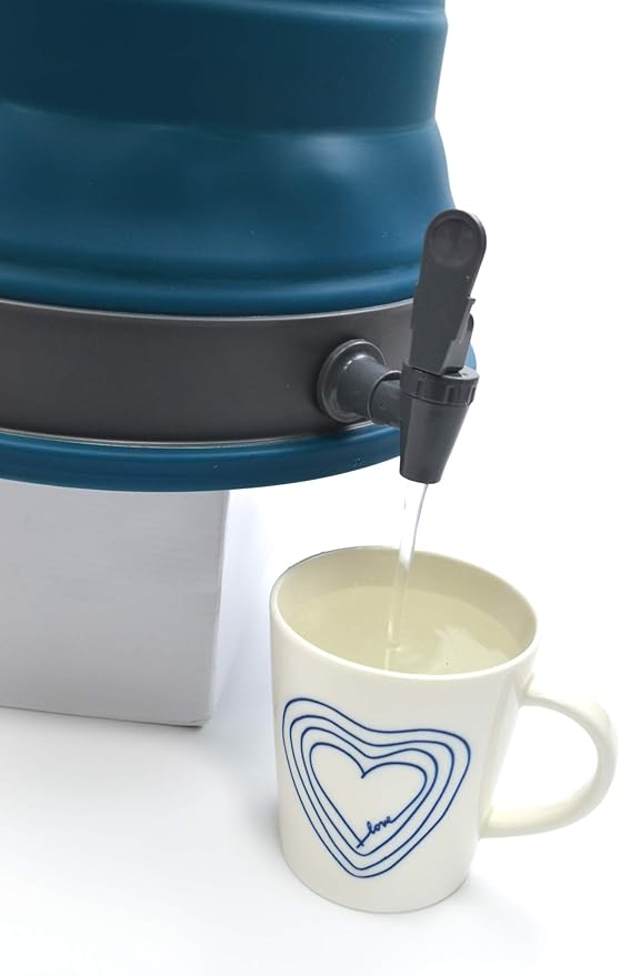 SAMMART 12.5L Portable Water Carrier,Collapsible Water Container, Emergency Cube Water Carrier, Outdoor Water Storage for Camping Hiking Climbing Backpacking (Deep Blue, M)