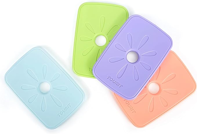 TOURIT Ice Packs for Lunch Boxes/Bags and Coolers, Lunch Box Cooler Ice Packs Reusable, Slim and Long Lasting Cool Pack for Work, Picnic or Camping