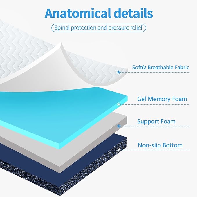 CYMULA Folding Mattress Queen Size,4 inch Memory Foam Tri Portable Trifold Mattress Topper Queen with Breathable & Washable Cover, Foldable Guest Bed for Camping