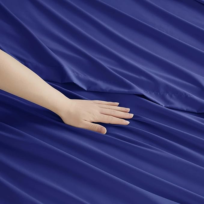 Clara Clark Twin Sheets, 5 Piece Set - Hotel Luxury Sheets for Twin Size Bed, Super Soft Bedding Set, Twin Size, Royal Blue