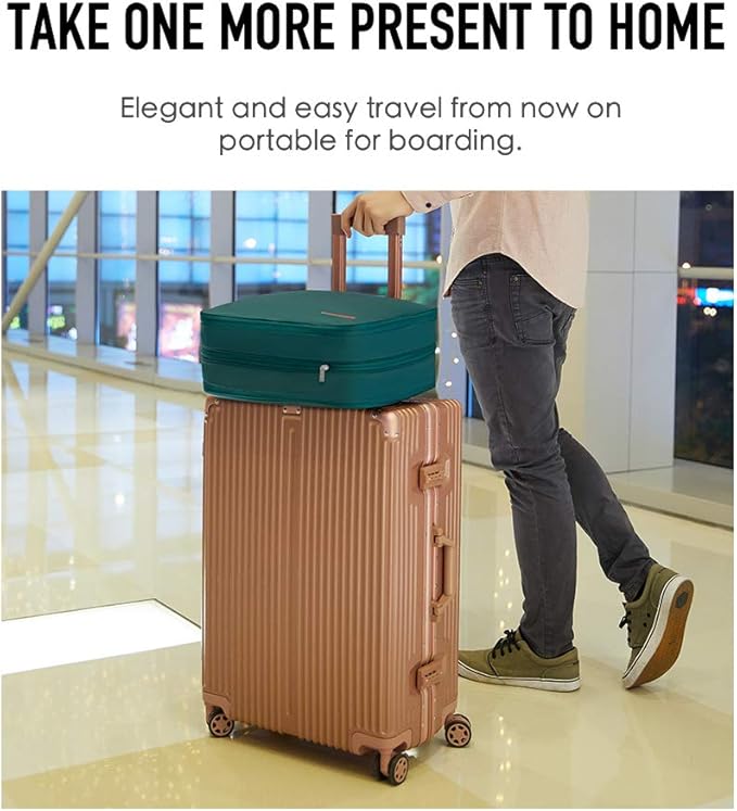 Bee Nesting Compression Packing Cube 2-Layer Travel Luggage Organizer with Wet Dry Separation Expandable Space Saver Bag for Suitcase and Backpack