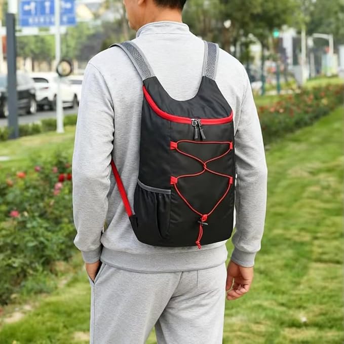 Lightweight and Thin Foldable Backpack, Climbing Bag, Hiking Daypack,15L Waterproof Travel Packable Rucksack (Black)