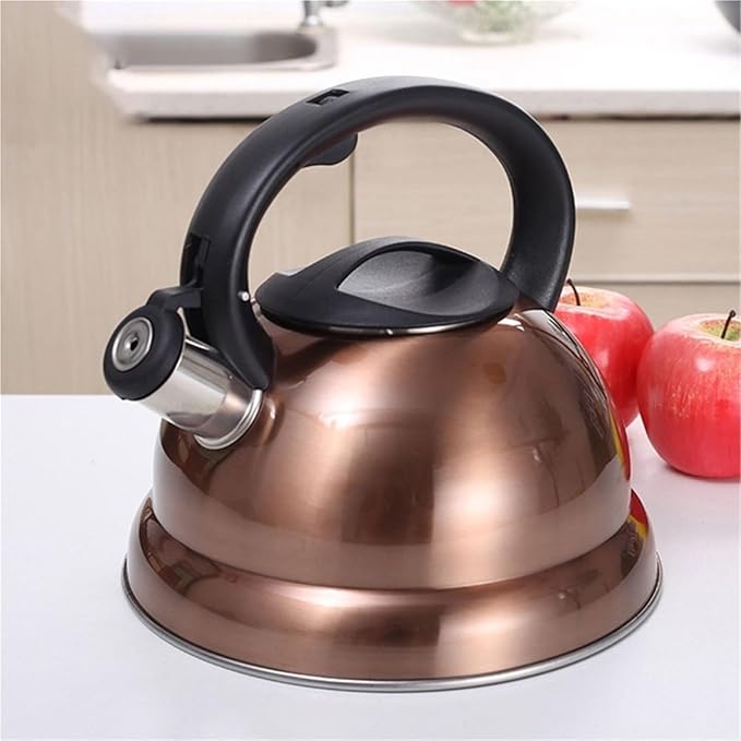 Camping Coffee Tea Pots Tea Kettle, Whistling Tea Pots with Ergonomic Heat-Resistant Handle for Stove
