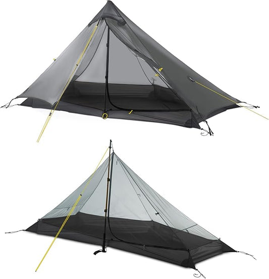 LANSHAN Ultralight Tent 3-Season Backpacking Tent for 1-Person or 2-Person Camping, Trekking, Kayaking, Climbing, Hiking