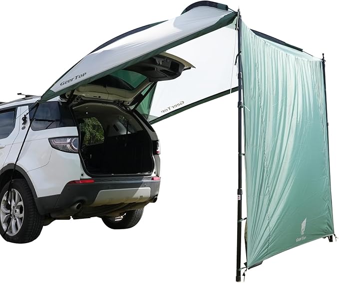 GEERTOP Lightweight Car Side Tent for SUV Camping Vehicle Awning Truck Canopy Car Tent for Van MPV RV Jeep Outdoor Travel