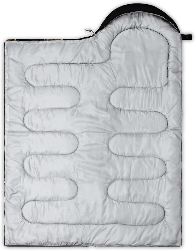 QOOMO Camping Sleeping Bags,3 Season Warm & Cool Weather,Lightweight,Waterproof Sleeping Bags for Adults & Kids,Traveling,and Outdoors,Camping Gear Equipment