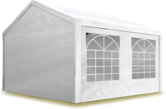 Party Tent 13x16 ft Canopy PE 350 N Tarpaulin 100% Waterproof White Garden Tent