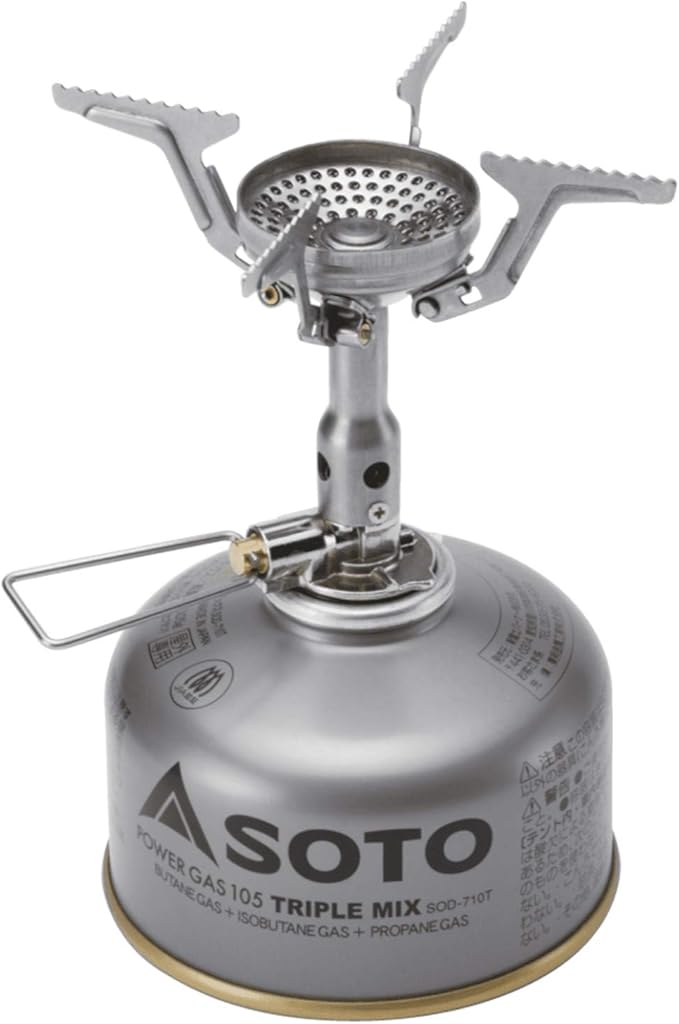 SOTO Amicus Stove with or without Igniter Camping Stove - Superior Under Windy Conditions, Shock Resistant, and Low-cost With High-end Performance Stove