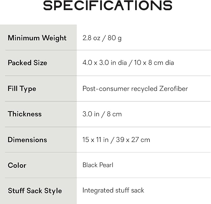NEMO Equipment Fillo Elite Ultralight Backpacking Pillow - Black Pearl/Citron - One Size
