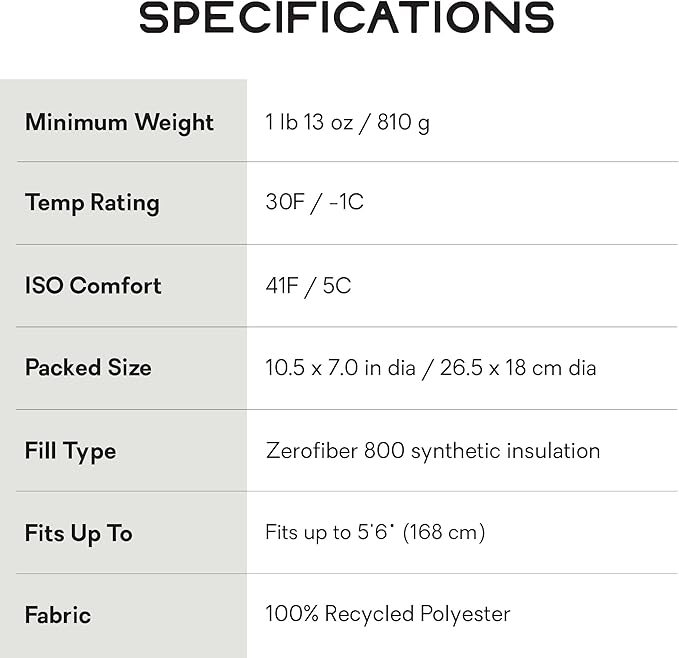 NEMO Equipment Soul Genderless Endless Promise Synthetic Mummy Sleeping Bag