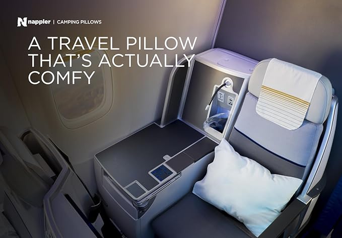 Blue Small Shredded Memory Foam Pillow for Travel and Camping - Compressible Medium Firm Bed Pillow, Breathable Cover, Machine Washable, Backpacking, Airplane and Car