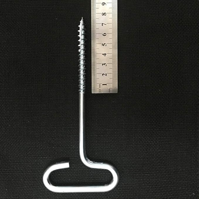 4Pcs Heavy Duty Tent Stakes, 18cm Ground Anchors, Threaded Peg for High Winds, Ice Fishing Shelter Nails, Metal Stake for Outdoor Summer Camping Activities, Durable Tent Fixer Spikes